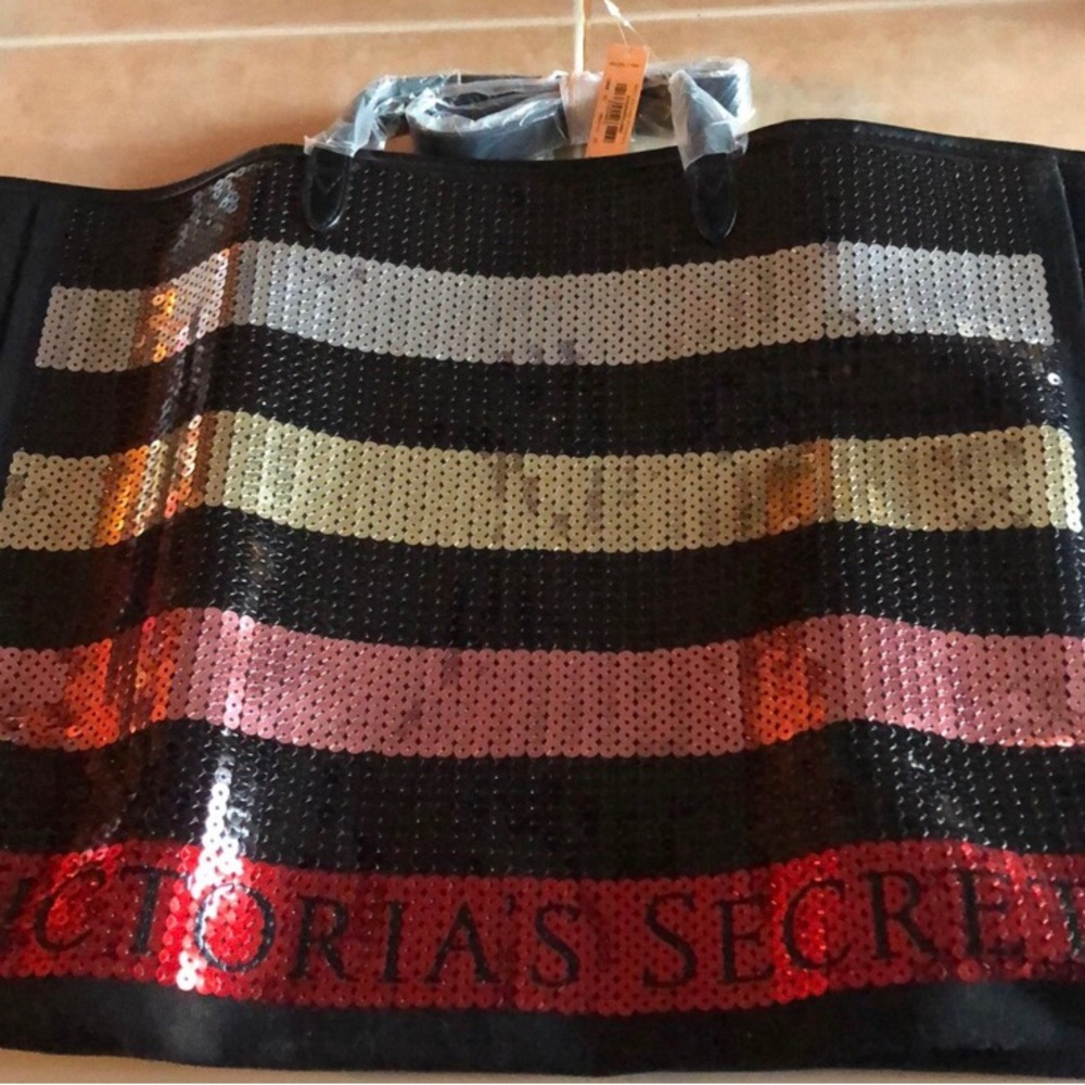 Victoria Secret sequined tote.